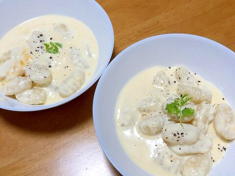 牛乳ベースで作る　超簡単チーズソースニョッキ